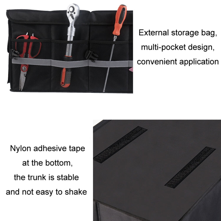 Car Trunk Storage Box Oxford Cloth Folding Organizer With Reflective Strips, Color: Small Gray - Stowing Tidying by PMC TechLife | Online Shopping South Africa | PMC TechLife | Buy Now Pay Later Mobicred