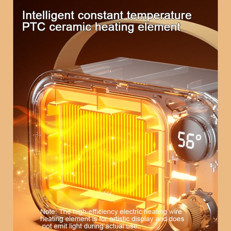 1200W Electric Heater Winter Hand Warmer with Screen Display,EU Plug(Orange) - Electric Heaters by PMC TechLife | Online Shopping South Africa | PMC TechLife | Buy Now Pay Later Mobicred