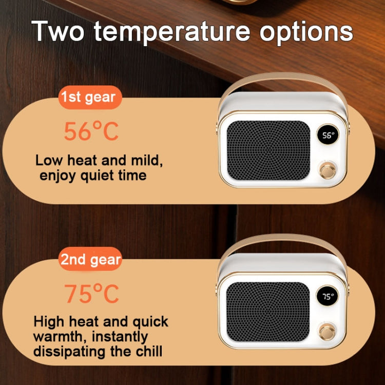 1200W Electric Heater Winter Hand Warmer with Screen Display,EU Plug(White) - free shipping - PMC TechLife - Order now!