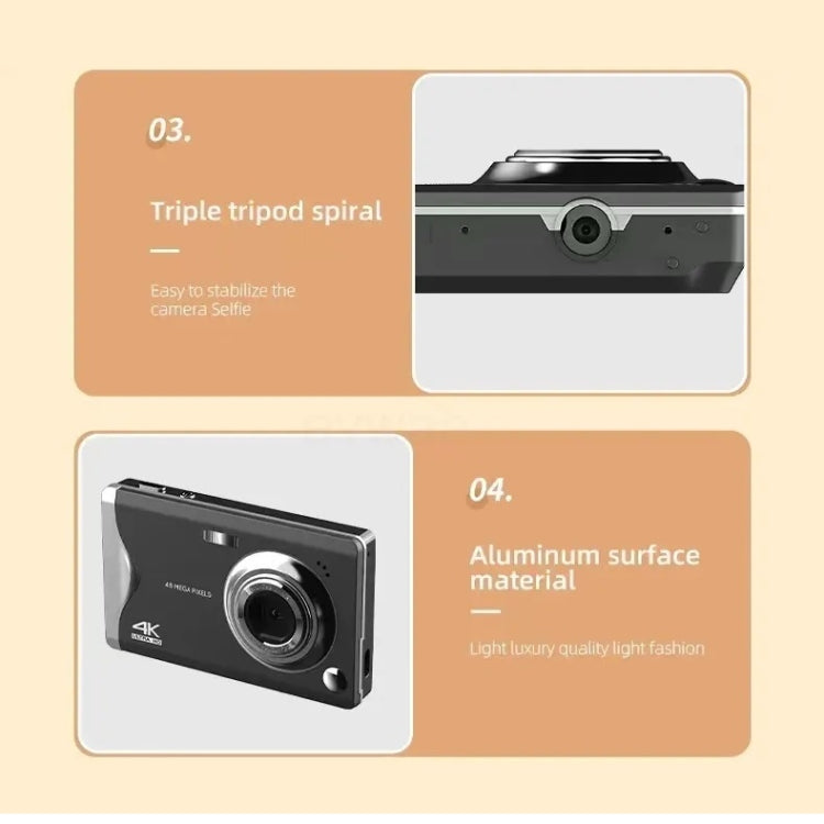 4K HD 3.0-Inch IPS Screen Autofocus HD Digital Camera(Black) - Children Cameras by PMC TechLife | Online Shopping South Africa | PMC TechLife | Buy Now Pay Later Mobicred