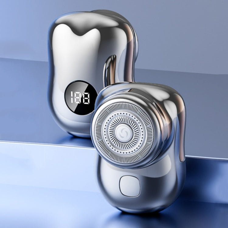 Three-Ring Knife Mesh Electric Men Shaver Travel Portable Mini Shaver, Color: Digital Display Silver - Electric Shavers by PMC TechLife | Online Shopping South Africa | PMC TechLife | Buy Now Pay Later Mobicred
