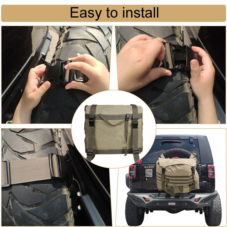 Outdoor Camping Off-road Vehicle Spare Tire Tool Miscellaneous Storage Bag, Color: Black - Stowing Tidying by PMC TechLife | Online Shopping South Africa | PMC TechLife | Buy Now Pay Later Mobicred