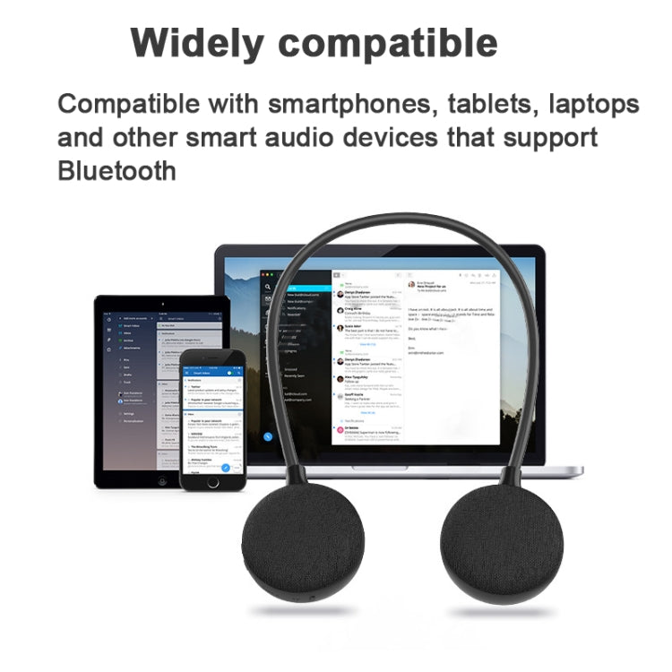 ROCKMIA  EBS-906 Neckband Bluetooth Speaker Waterproof Music Player Built-in Microphone(Grey) - free shipping - PMC Jewellery - Order now!