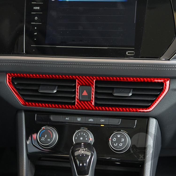 For Volkswagen Sagitar 2019-2023 B Model Left-hand Drive Center Console Air Outlet Sticker(Black) - Car Interior Mouldings by PMc TechLife | Online Shopping South Africa | PMc TechLife | Buy Now Pay Later Mobicred