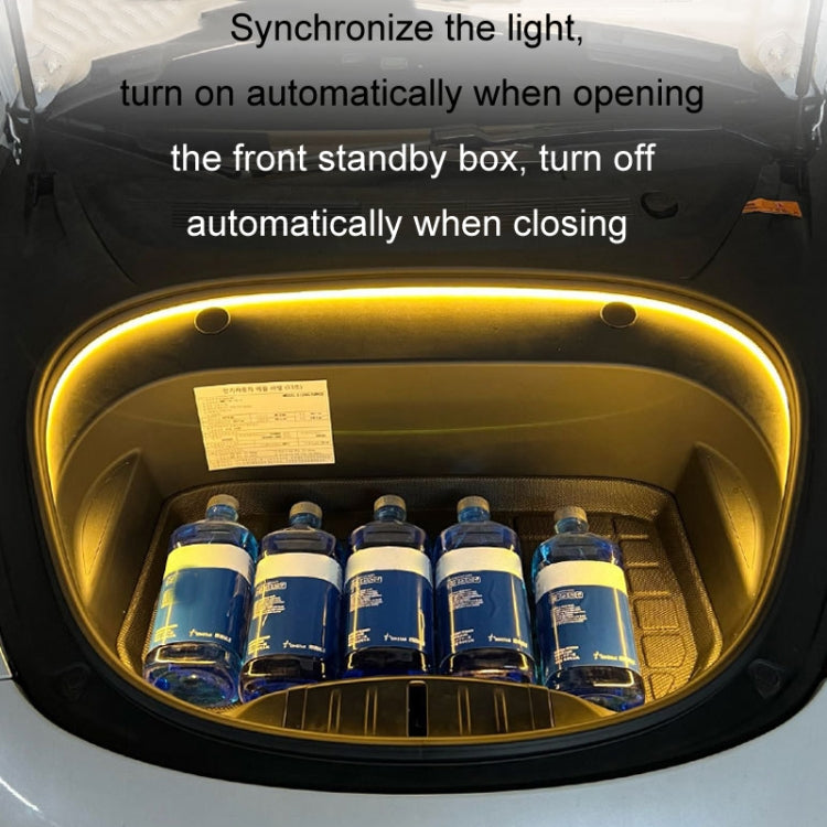 For Tesla Front Trunk LED Ambient Light Strip, Size: For 21-23 Model Y(Warm White) - Atmosphere lights by PMC TechLife | Online Shopping South Africa | PMC TechLife | Buy Now Pay Later Mobicred