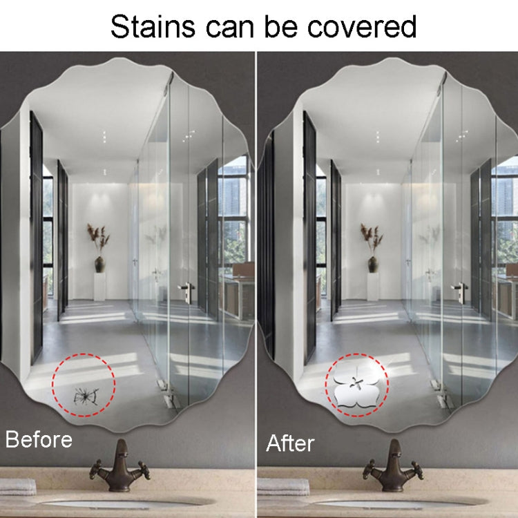 18pcs /Set Acrylic Cherry Blossom Mirror Wall Sticker Living Room Bedroom Background Wall Decoration(Silver) - free shipping - PMC TechLife - Order now!