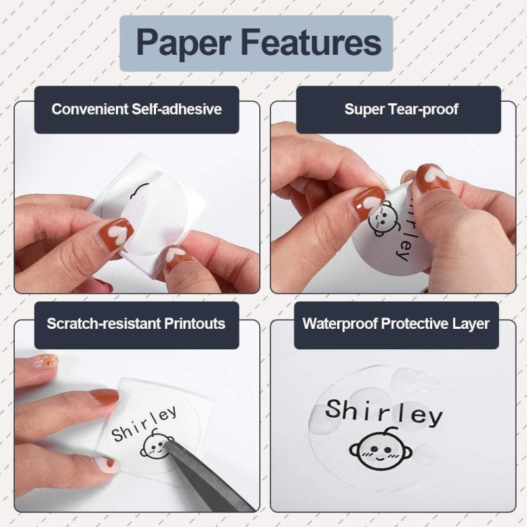 For Phomemo M110 / M200 180pcs /Roll 40x40mm Round Self-Adhesive Thermal Labels - Printer Accessories by Phomemo | Online Shopping South Africa | PMC TechLife