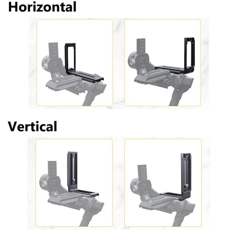 Universal Camera L Shape Bracket Quick Release Plate for Camera RSC2 / RS3 Stabilizers, Spec: L-450 Black - L-Bracket by PMC TechLife | Online Shopping South Africa | PMC TechLife | Buy Now Pay Later Mobicred