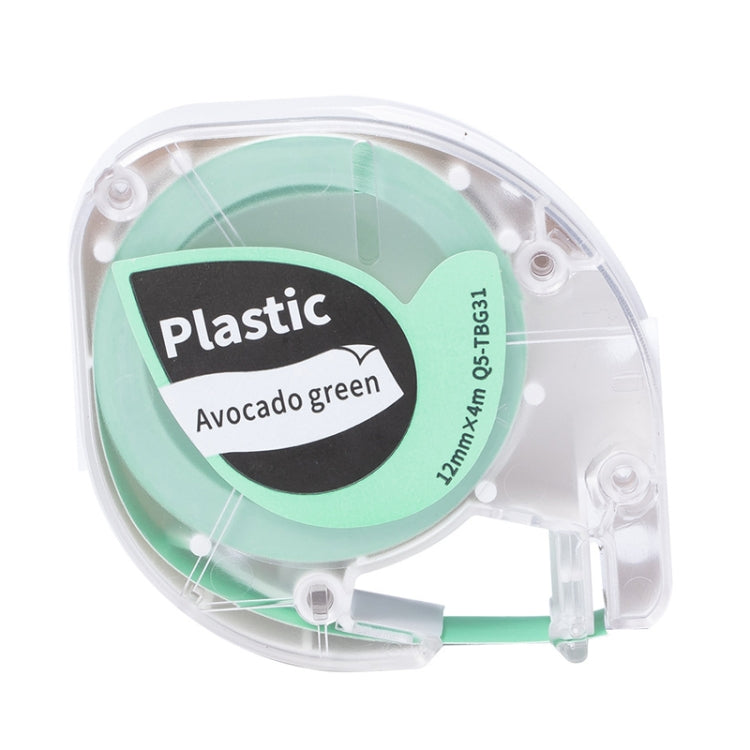 For Phomemo P12 / P12 Pro 12mm x 4m Consumables Label Ribbon, Style: Black Word On Avocado Green Synthetic Paper - Printing Paper by PMC TechLife | Online Shopping South Africa | PMC TechLife | Buy Now Pay Later Mobicred