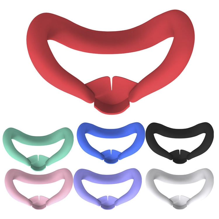 For Meta Quest 3 Silicone Face Cover Eye Mask with Nose Pad(Red) - VR Accessories by PMC TechLife | Online Shopping South Africa | PMC TechLife