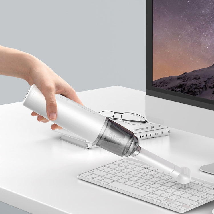 Mini Portable Detachable Wireless Handheld Powerful Car Vacuum Cleaner, Style: Plastic Filter (White) - Vacuum Cleaner by PMC TechLife | Online Shopping South Africa | PMC TechLife | Buy Now Pay Later Mobicred