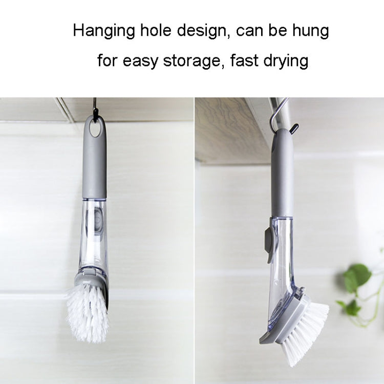 Kitchen Long Handle Automatic Liquid Filling Non-Stick Pan Scrubber Brush Cleaning Brush, Style: Brush - free shipping - PMc TechLife - Order now!