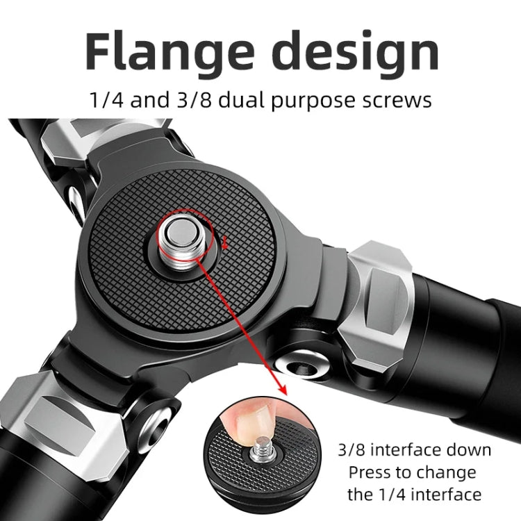 BEXIN RC254 Carbon Fiber Portable Folding Tripod SLR Camera Low Gravity Center Gimbal Photography Bracket - free shipping - PMC TechLife - Order now!