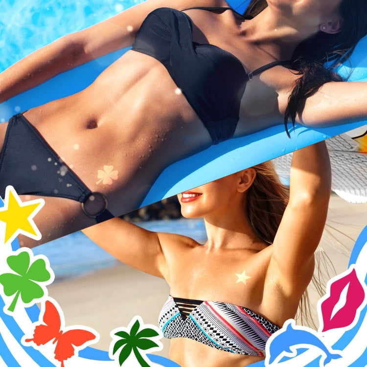 210pcs /Pack Style 10 Tanning Sunbathing Stickers Self Adhesive Body Stickers - Sticker & Tags by PMC TechLife | Online Shopping South Africa | PMC TechLife | Buy Now Pay Later Mobicred