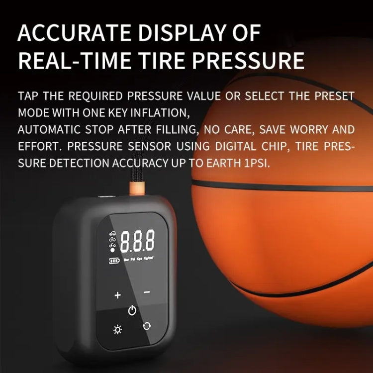 Multifunctional Portable Car Electric Wireless Tire Inflator Pump(Touch Screen Button) - Inflatable Pump by PMC TechLife | Online Shopping South Africa | PMC TechLife