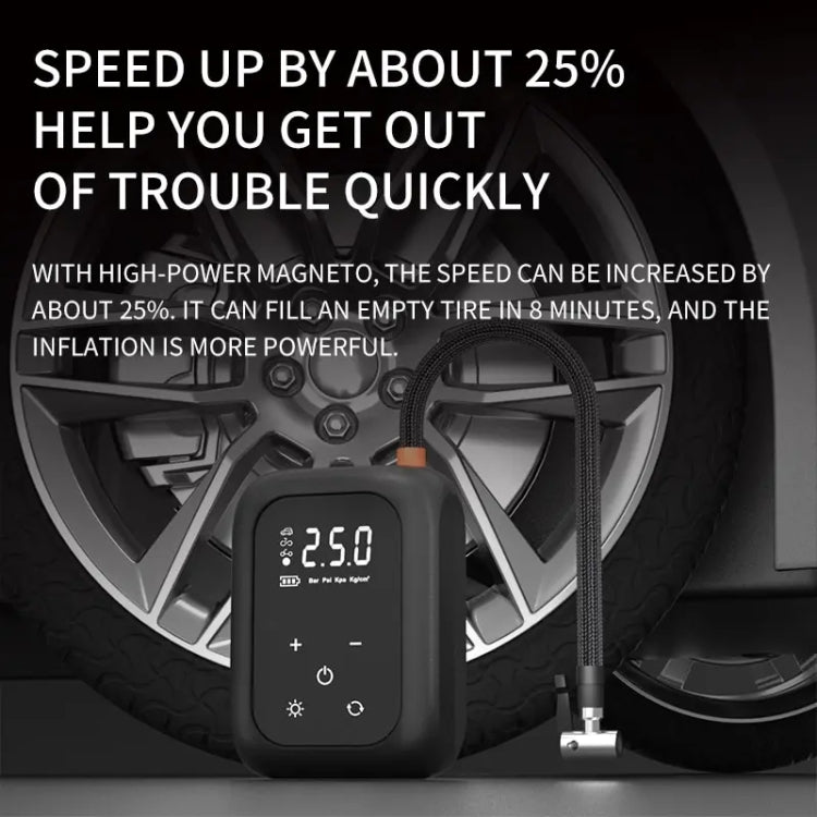 Multifunctional Portable Car Electric Wireless Tire Inflator Pump(Touch Screen Button) - Inflatable Pump by PMC TechLife | Online Shopping South Africa | PMC TechLife