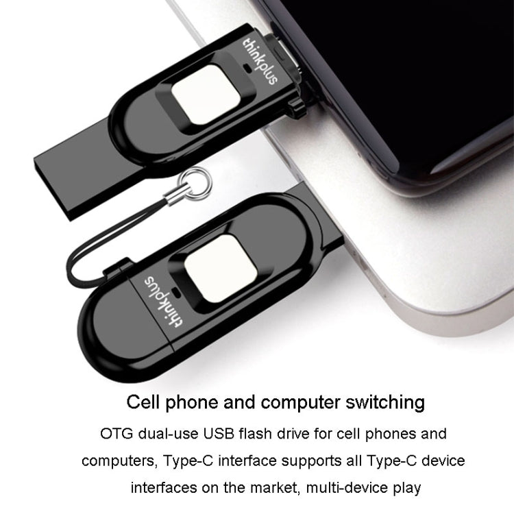 Lenovo Thinkplus TFU301 Dual Interface Type-C+USB Fingerprint Encrypted USB Flash Drive, Capacity: 32G - free shipping - PMC Jewellery - Order now!
