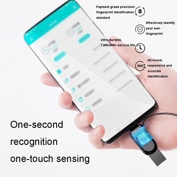 Lenovo Thinkplus TFU301 Dual Interface Type-C+USB Fingerprint Encrypted USB Flash Drive, Capacity: 32G - free shipping - PMC Jewellery - Order now!