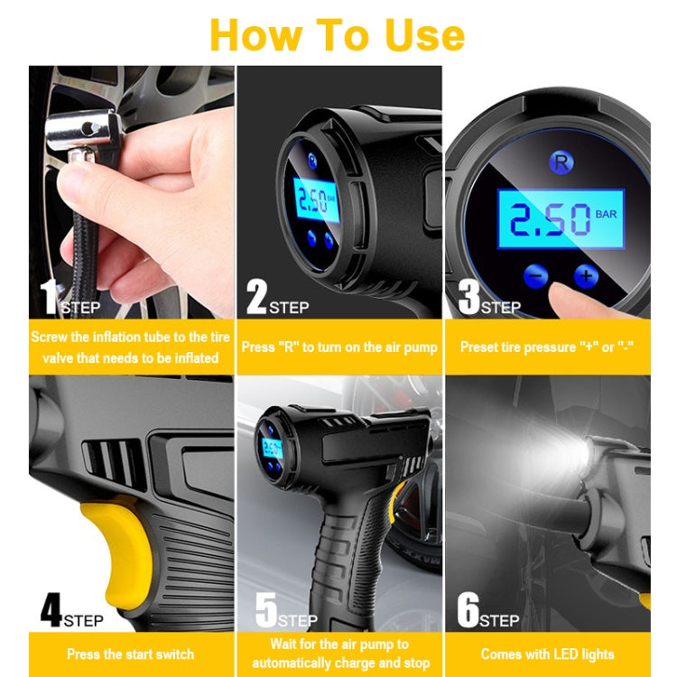 Wired Pointer Model 120W  Car Air Pump Compressor Tire Inflator Equipment - Inflatable Pump by PMC TechLife | Online Shopping South Africa | PMC TechLife