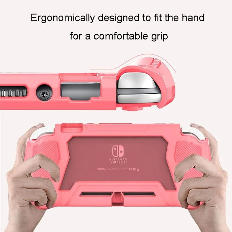 For Nintendo Switch Lite Full Cover Protective Shell TPU Console Case(Pink) - Cases by PMC Jewellery | Online Shopping South Africa | PMC Jewellery | Buy Now Pay Later Mobicred