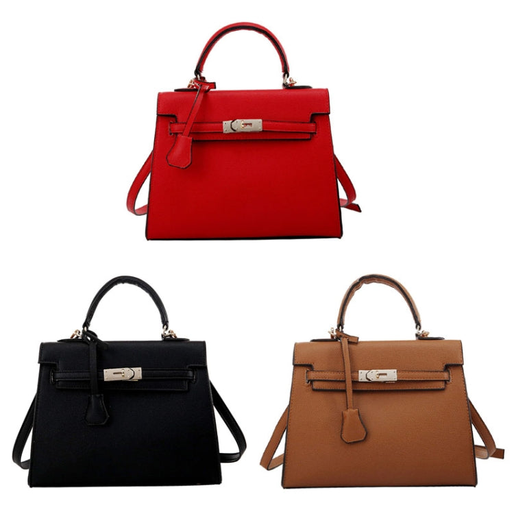Autumn And Winter Women Hundred Crossbody Handbag Single Shoulder Kelly Bag(Red) - Handbags by PMC TechLife | Online Shopping South Africa | PMC TechLife | Buy Now Pay Later Mobicred