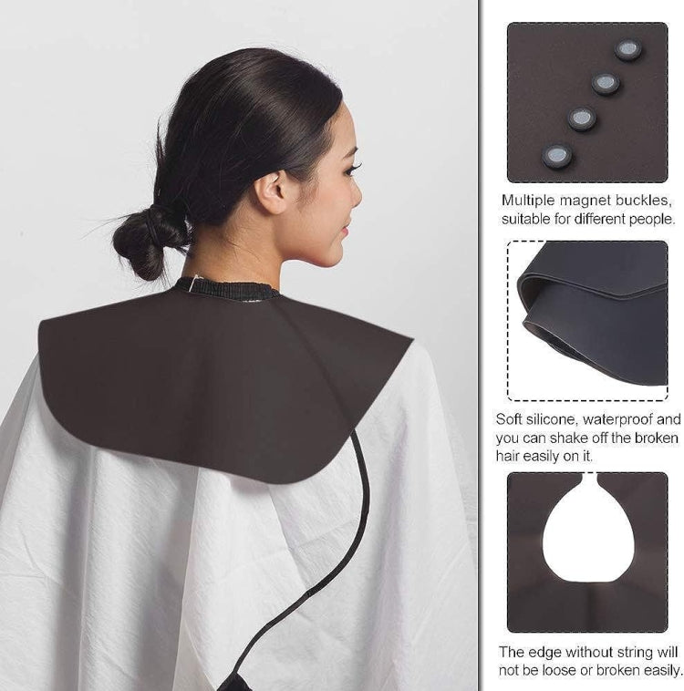 Hair Cutting Adjustable Shawl Capes Silicone Hairdressing Pad Neck Wrap Guard for Salon, Spec: Large Gray - free shipping - PMC TechLife - Order now!