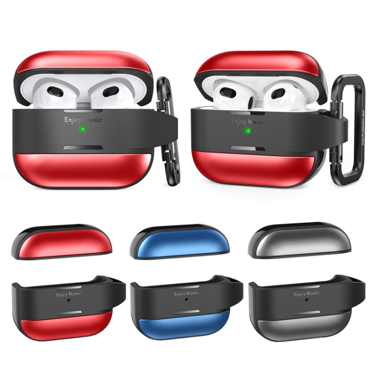 AhaStyle WG75-PRO For AirPods Pro Split TPU+Aluminum Alloy Combination Protective Cover(Red) - free shipping - PMC Jewellery - Order now!