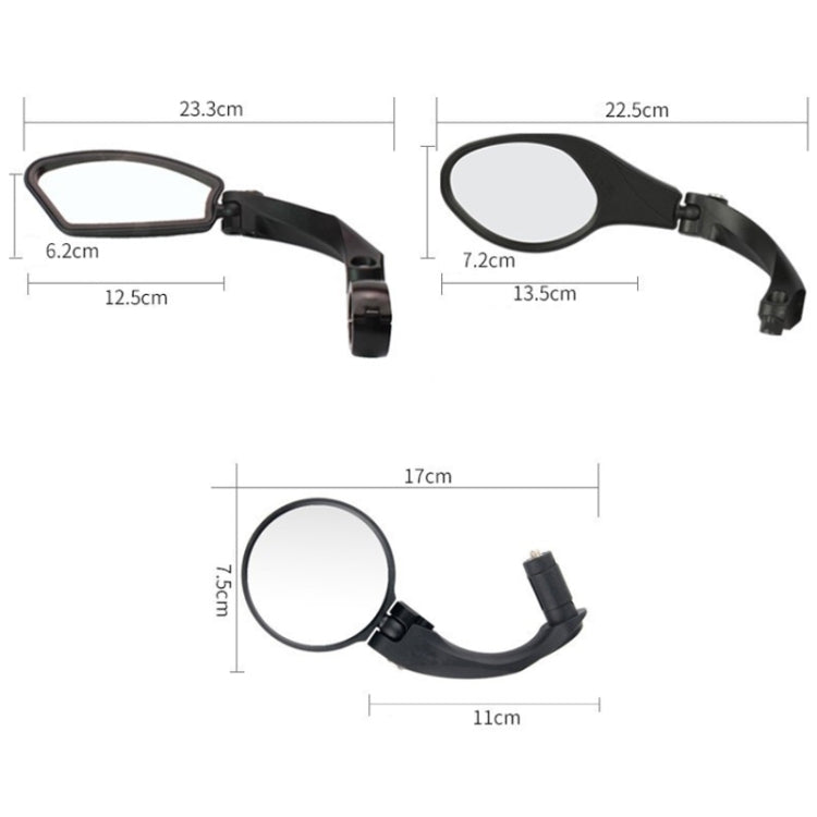 Motorcycle Wide View Rear View Mirror Bicycle Reflector, Color: Square Left - Side Mirrors by PMC TechLife | Online Shopping South Africa | PMC TechLife | Buy Now Pay Later Mobicred