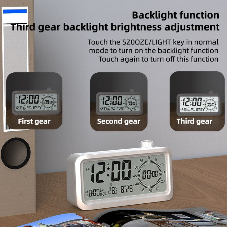Visual Timer Alarm Clock Dual Display LCD Time Reminder(White) - Alarm Clocks by PMc TechLife | Online Shopping South Africa | PMc TechLife | Buy Now Pay Later Mobicred