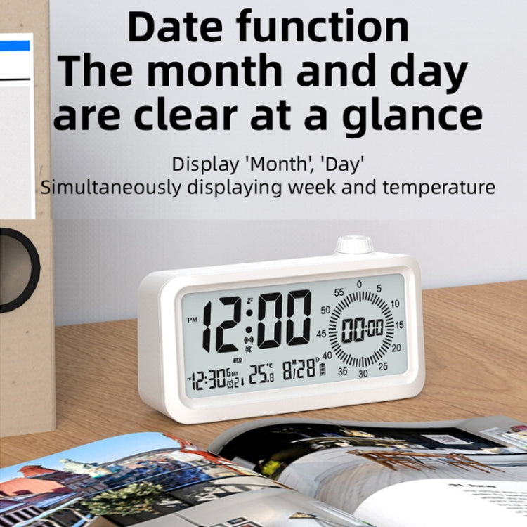 Visual Timer Alarm Clock Dual Display LCD Time Reminder(Black) - Alarm Clocks by PMc TechLife | Online Shopping South Africa | PMc TechLife | Buy Now Pay Later Mobicred