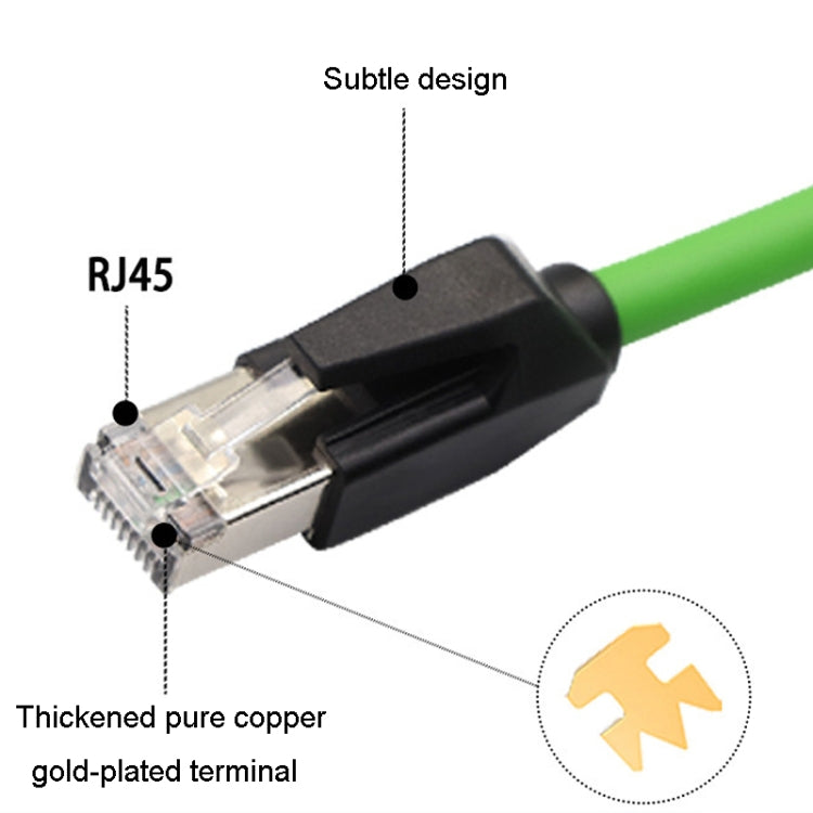12m CAT6 Double Shielded Gigabit Industrial Cable Vibration-Resistant And Highly Flexible Drag Chain Cable - Lan Cable and Tools by PMC TechLife | Online Shopping South Africa | PMC TechLife