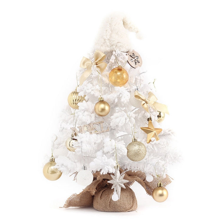 50cm LED Desktop Flocked Mini Christmas Tree Christmas Tree Ornaments Christmas Decorations(White) - Trees by PMC TechLife | Online Shopping South Africa | PMC TechLife