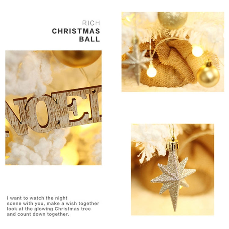 50cm LED Desktop Flocked Mini Christmas Tree Christmas Tree Ornaments Christmas Decorations(White) - Trees by PMC TechLife | Online Shopping South Africa | PMC TechLife
