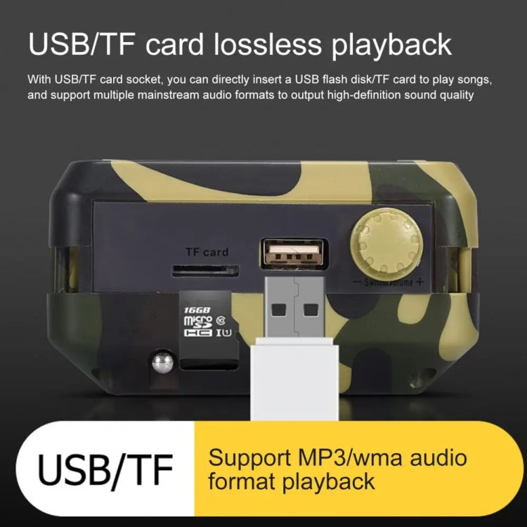48W Wireless Bluetooth Voice Amplifier with Remote Control Supports USB/TF Card Playback UK Plug(Camouflage) - Midrange Speaker & Frequency Divider by PMC TechLife | Online Shopping South Africa | PMC TechLife | Buy Now Pay Later Mobicred