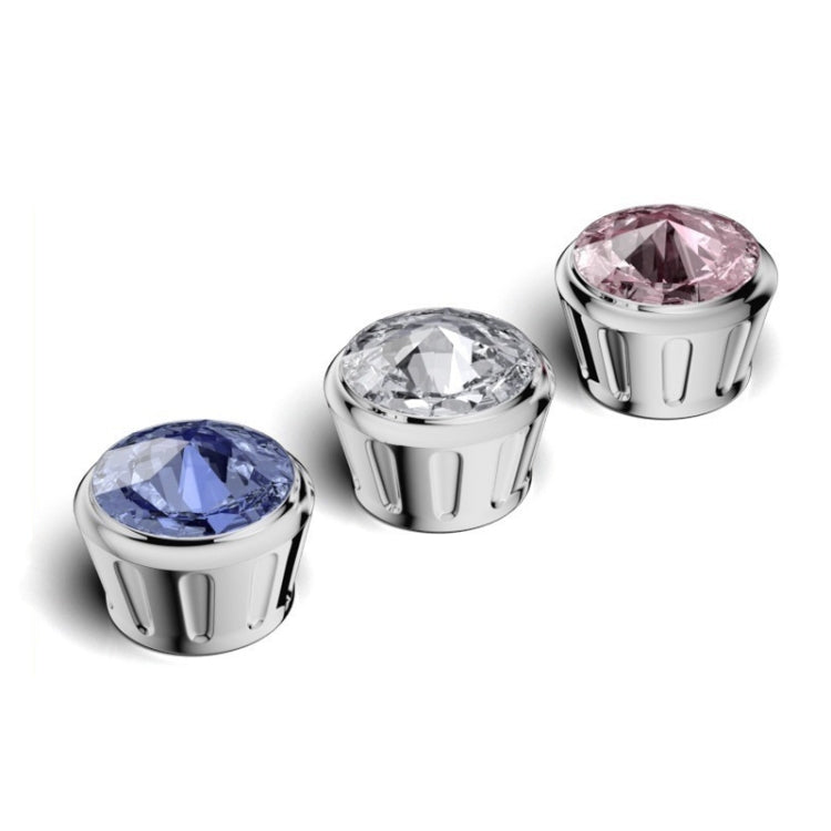 Licence Plate Frame Rhinestone Anti-theft Fixing Nut Cover(White Diamond) - free shipping - PMC TechLife - Order now!