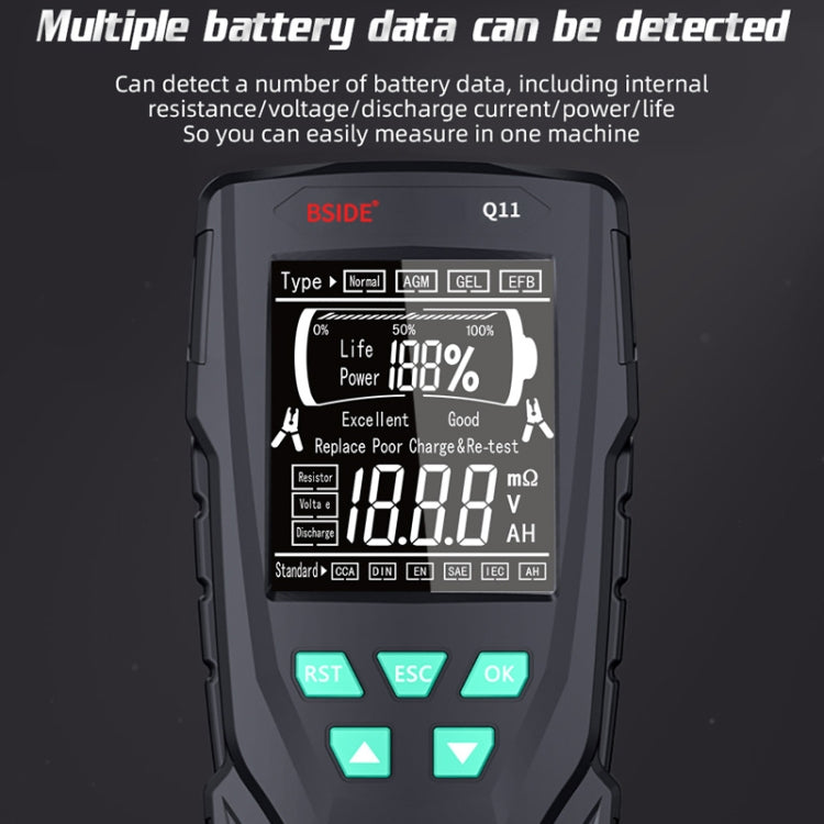BSIDE Q11 Car Battery Detector 12V/24V Battery Life Capacity Internal Resistance Tester - free shipping - PMC TechLife - Order now!