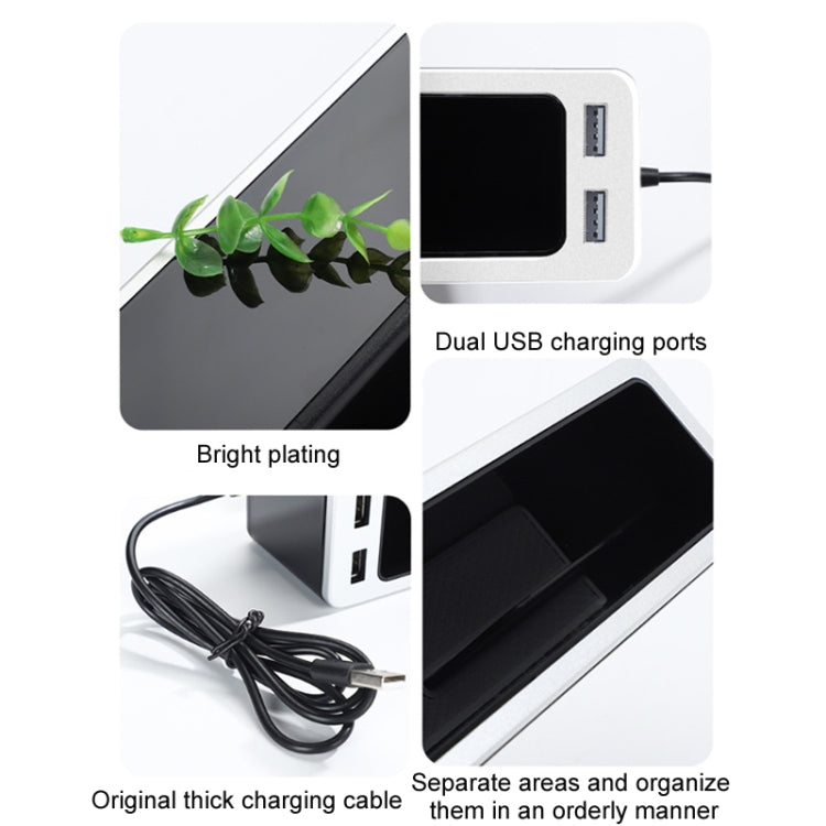 Car Seat Gap Storage Box with 2 USB Charging Port, Color: Co-pilot Gray - Stowing Tidying by PMC TechLife | Online Shopping South Africa | PMC TechLife | Buy Now Pay Later Mobicred