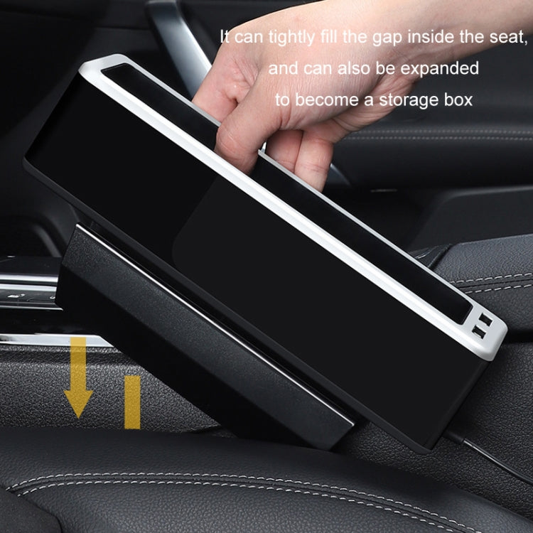 Car Seat Gap Storage Box with 2 USB Charging Port, Color:  Principal Driver Silver - Stowing Tidying by PMC TechLife | Online Shopping South Africa | PMC TechLife | Buy Now Pay Later Mobicred