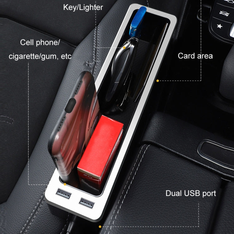Car Seat Gap Storage Box with 2 USB Charging Port, Color: Co-pilot Red - Stowing Tidying by PMC TechLife | Online Shopping South Africa | PMC TechLife | Buy Now Pay Later Mobicred