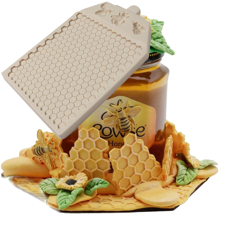 Honeycomb Block Textured Silicone Mold Bee Fondant Chocolate Cake Mold, Speci: Mk-2373 Light Gray - Food Molds by PMC TechLife | Online Shopping South Africa | PMC TechLife