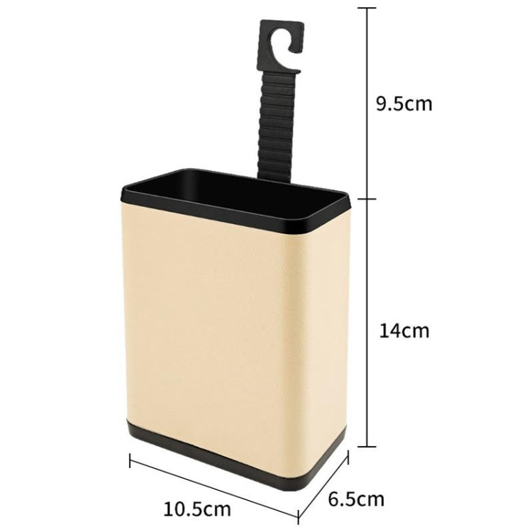 Multifunctional Car Dustbin Car Seatback Door Hanging Storage Box(Beige) - Stowing Tidying by PMC TechLife | Online Shopping South Africa | PMC TechLife | Buy Now Pay Later Mobicred