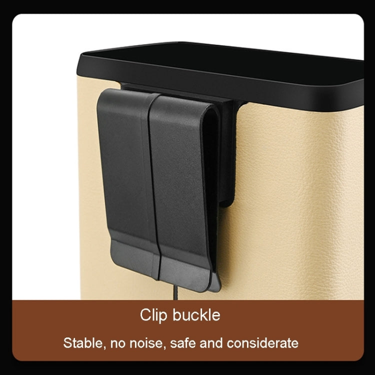 Multifunctional Car Dustbin Car Seatback Door Hanging Storage Box(Beige) - Stowing Tidying by PMC TechLife | Online Shopping South Africa | PMC TechLife | Buy Now Pay Later Mobicred