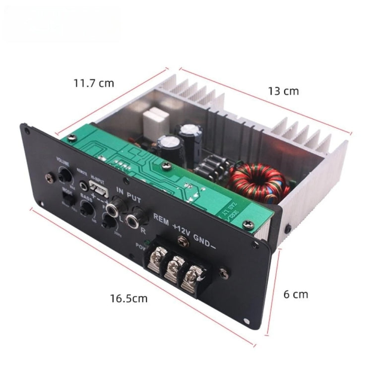 12V Car Audio Modification Ultra-thin Subwoofer Audio Amplifier Board RMS80W - Car Amplifiers by PMC TechLife | Online Shopping South Africa | PMC TechLife | Buy Now Pay Later Mobicred