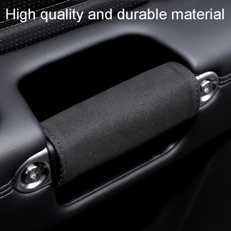 1pair Car Door Handle Decorative Anti-Scratch Cover Car Slippery Leather Inner Door Handle Protective Cover(Red) - Car Interior Mouldings by PMC TechLife | Online Shopping South Africa | PMC TechLife | Buy Now Pay Later Mobicred
