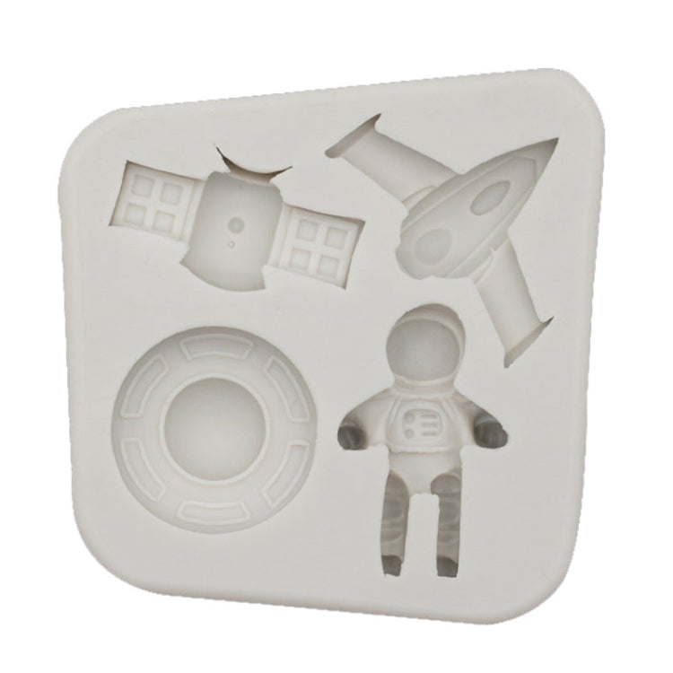 Astronaut Planet Rocket Silicone Fondant Chocolate Mold Cake Decorating Accessories Tools(Grey) - Food Molds by PMC TechLife | Online Shopping South Africa | PMC TechLife