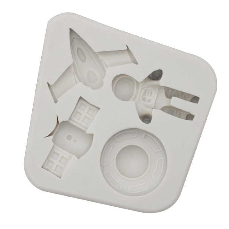 Astronaut Planet Rocket Silicone Fondant Chocolate Mold Cake Decorating Accessories Tools(Grey) - Food Molds by PMC TechLife | Online Shopping South Africa | PMC TechLife