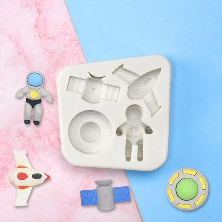 Astronaut Planet Rocket Silicone Fondant Chocolate Mold Cake Decorating Accessories Tools(Grey) - Food Molds by PMC TechLife | Online Shopping South Africa | PMC TechLife