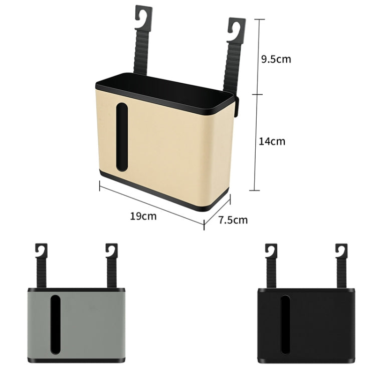Car Seat Back Hanging Tissue Storage Box(Beige) - Stowing Tidying by PMC TechLife | Online Shopping South Africa | PMC TechLife | Buy Now Pay Later Mobicred