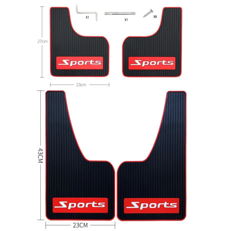 2pcs Car Tire Mud Flap Modification Plastic Anti-Splash Mud Flap, Style: Large Blank - Mudguards by PMC TechLife | Online Shopping South Africa | PMC TechLife | Buy Now Pay Later Mobicred