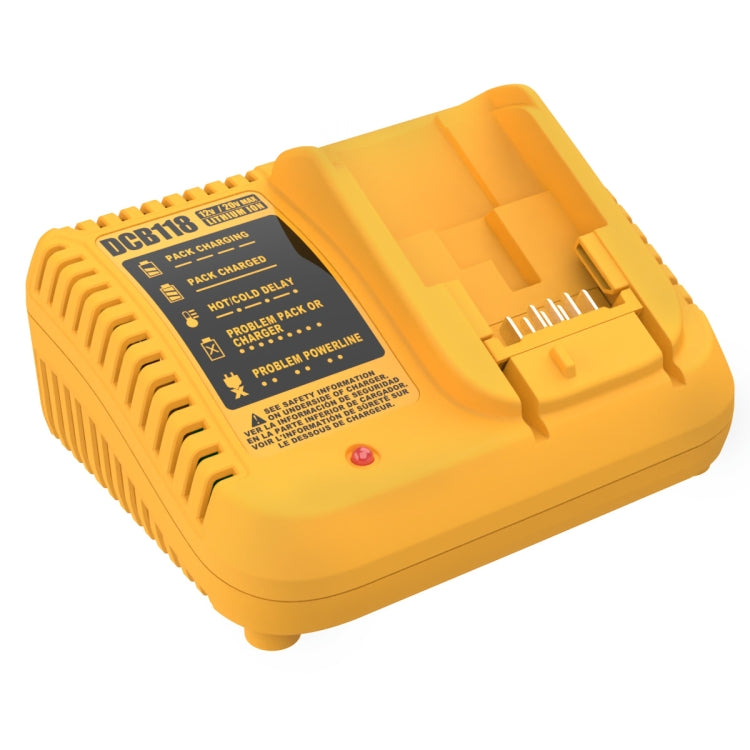 DCB118 For Dewalt 12V-20V Electric Tool Battery Charger, Plug: UK (Yellow) - Electric Saws & Accessories by PMC TechLife | Online Shopping South Africa | PMC TechLife